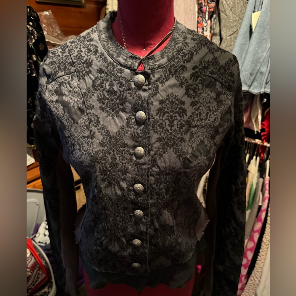 ARATTA SILENT JOURNEY NWT Elegant Black Brocade Women's Jacket
